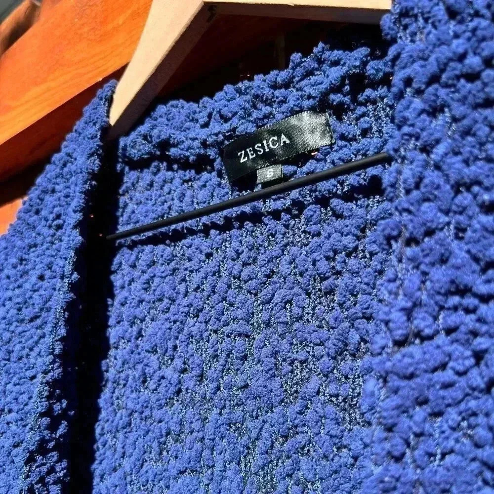 Blue Popcorn Sweater Cardigan - So Comfy and Soft - Picture 6 of 6